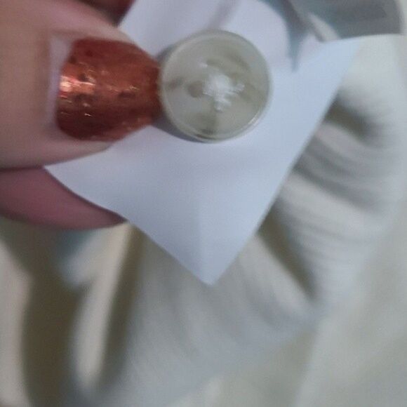 Madewell  Cream Texture & Thread Button-Back Mockneck Top - Picture 10 of 10